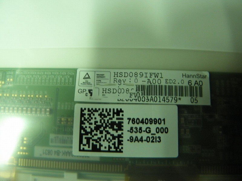 HSD089IFW1-A00 HannStar 8.9 inch Display area195.072×113.4 mm Resolution 1024*600