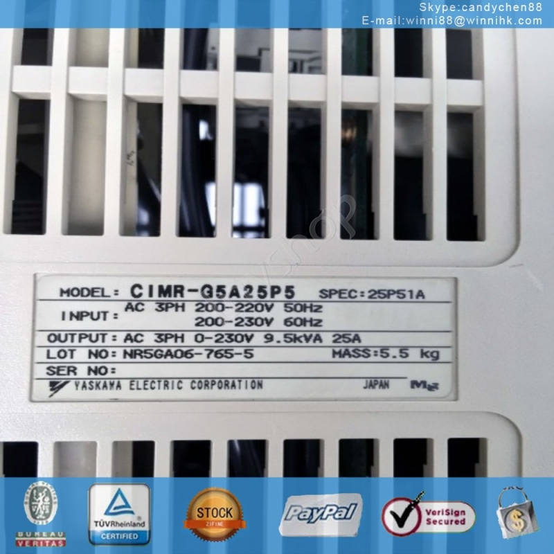 YSAKAWA 616G5 CIMR-G5A25P5 5.5KW 220V FREQUENCY INVERTER