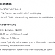 AM-320240L8TNQW-B3H-A LCD PANEL