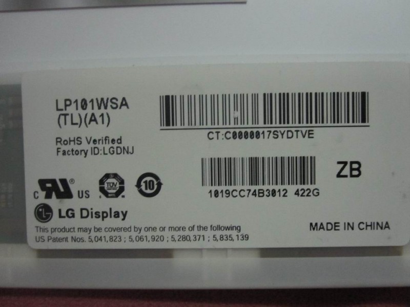 Normally White 10.1 LG Display LCD Panel WLED Embedded LP101WSA-TLA1