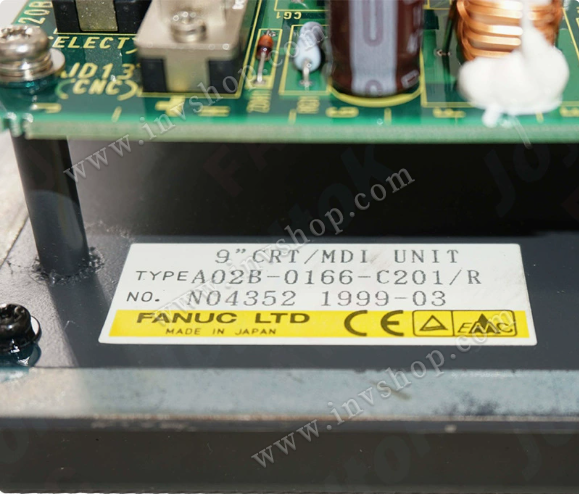 Fanuc A02B-0166-C201/R CNC machine tool display, operation panel