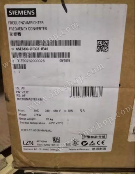 Siemens driver 6SE6430-2UD33-7EA0