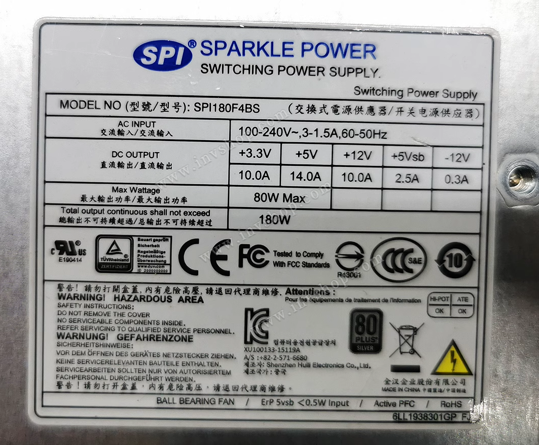SPI180F4BS SPI industrial power supply is 180W multi-output