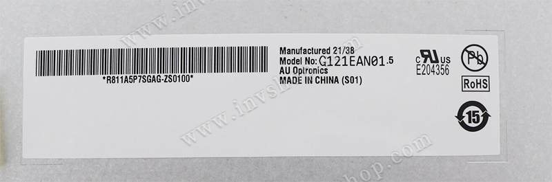 G121EAN01.5 AUO 12.1inch  TFT-LCD screen 1280*800 Display