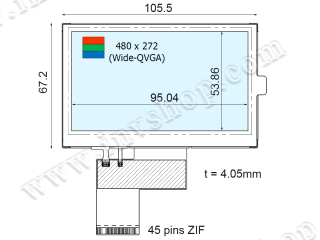 COM43H4M10XTC Ortustech 4.3