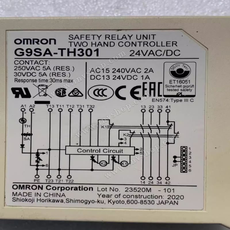 G9SA-TH301 Omron safety relay