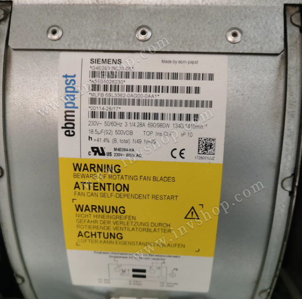 6SL3362-0AG00-0AA1 Siemens PX Replacement fan