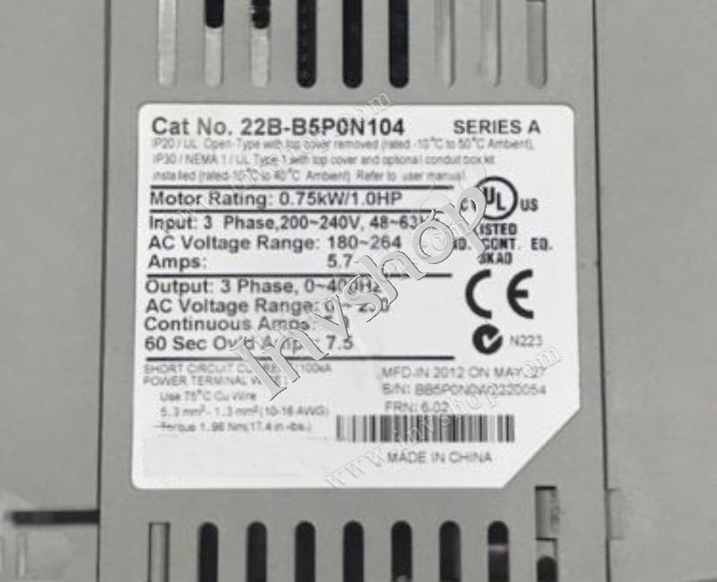 22B-B5P0N104 AB frequency changer New and Original