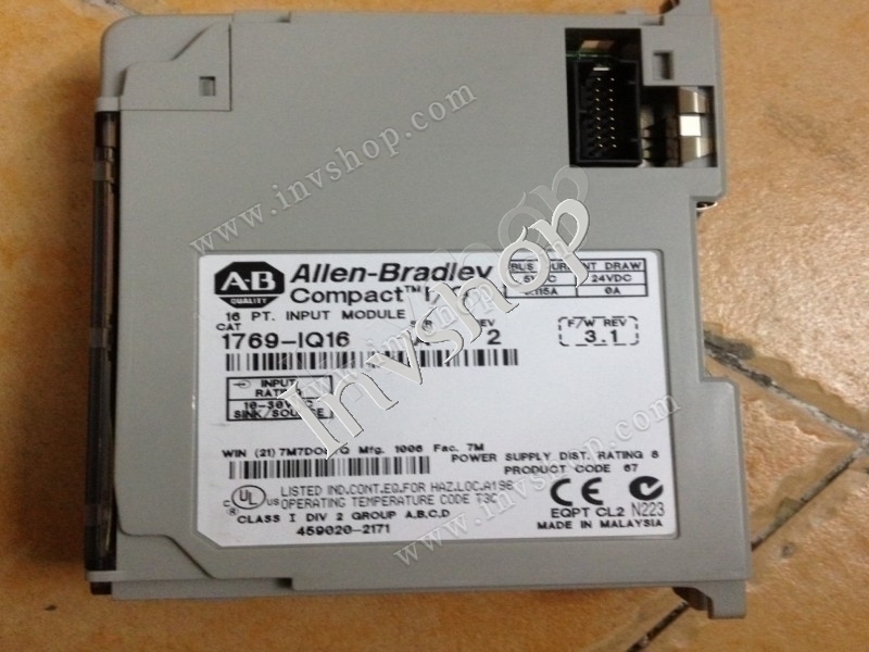 new Allen-Bradley 1769IQ16 controller module of PLC