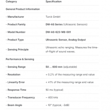 DW-AS-623-M8-001 sensor Contrinex New and Original