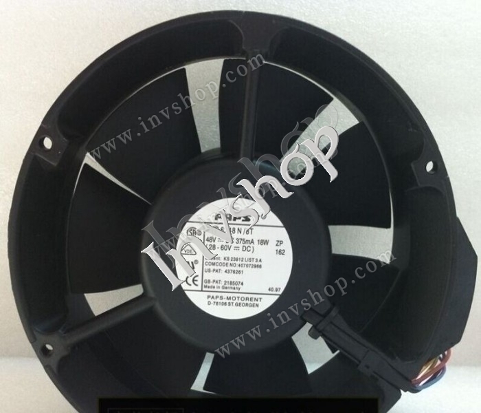 new PAPST TYP 6248N/8T -176 48V 18W 170Ã—170Ã—50mm DC48 18W 9Pin