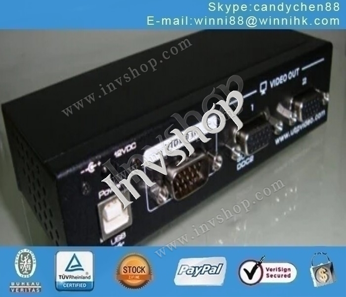 UTEPO VGA video splitter into the two VGA distributor UTP502V