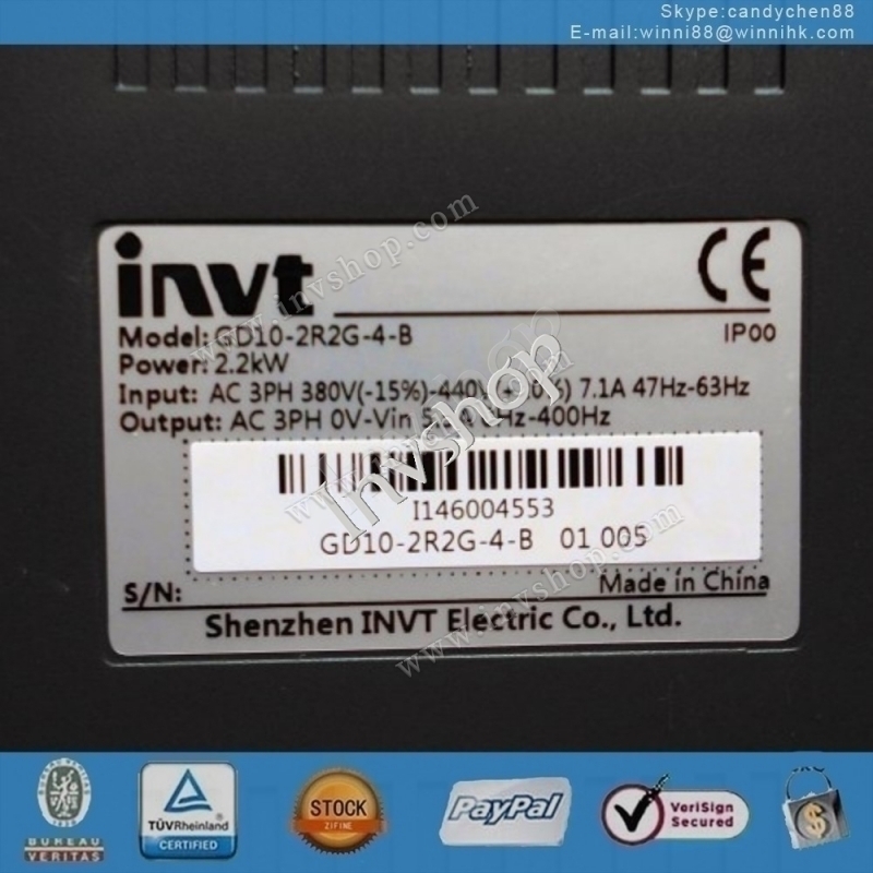 new GD10-0R7G-S2-B VFD Inverter 220V to AC 3ph 220V 750W 4.2A 400Hz