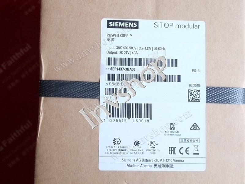 Power supply 20A Sitop modular 20A 3ph 6EP1436-3BA00