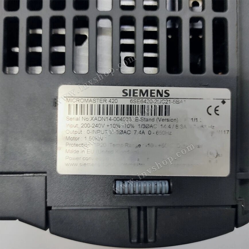 6SE6420-2UC21-5BA1 Siemens Frequency Inverter (MicroMaster 430) (Replacement Part)