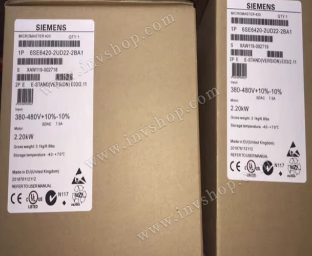 6SE6420-2UC22-2BA1 Siemens MM420 2.2kW frequency converter