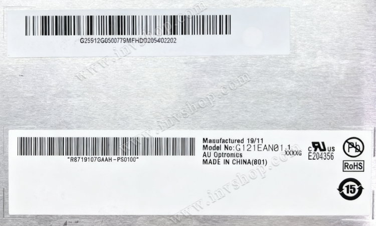 G121EAN01.1 AUO 12.1inch  1280(RGB)×800 lcd panel