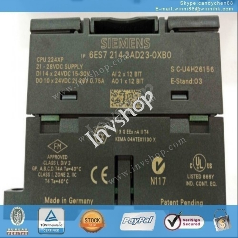 CPU224XP 6ES7 Used 214-2BD23-0XB8 PLC for Siemens 60 days warranty