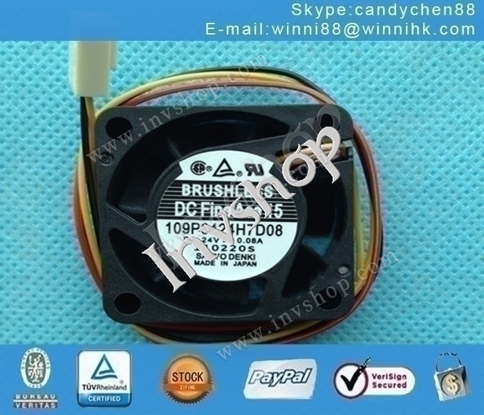 3Pin 00KP2 For SANYO 109P0424H7D08 NEW fan 24V 0.08A 40*40*15MM Original